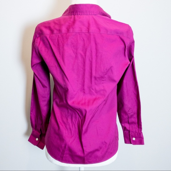 SOLD Lands’ End No Iron Pinpoint Oxford Shirt Pet - Picture 7 of 10